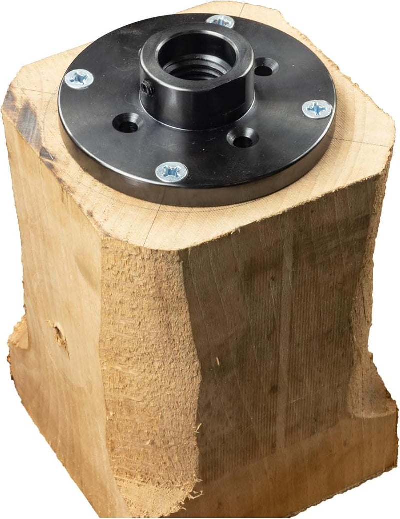 DEEFIINE 4'' Steel Wood Lathe Faceplate Chucks,Faceplate for Wood Lathe,Lathe Face Plate Fit for 1'' x 8TPI Spindle without Screwchuck - Image 3